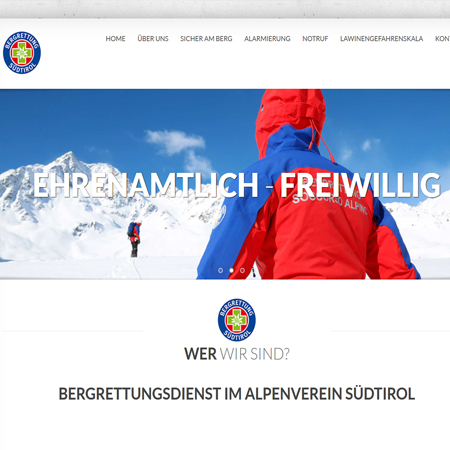 Homepage der Bergrettung Schnals
