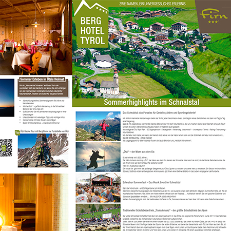 Werbeprospekt Berghotel Tyrol